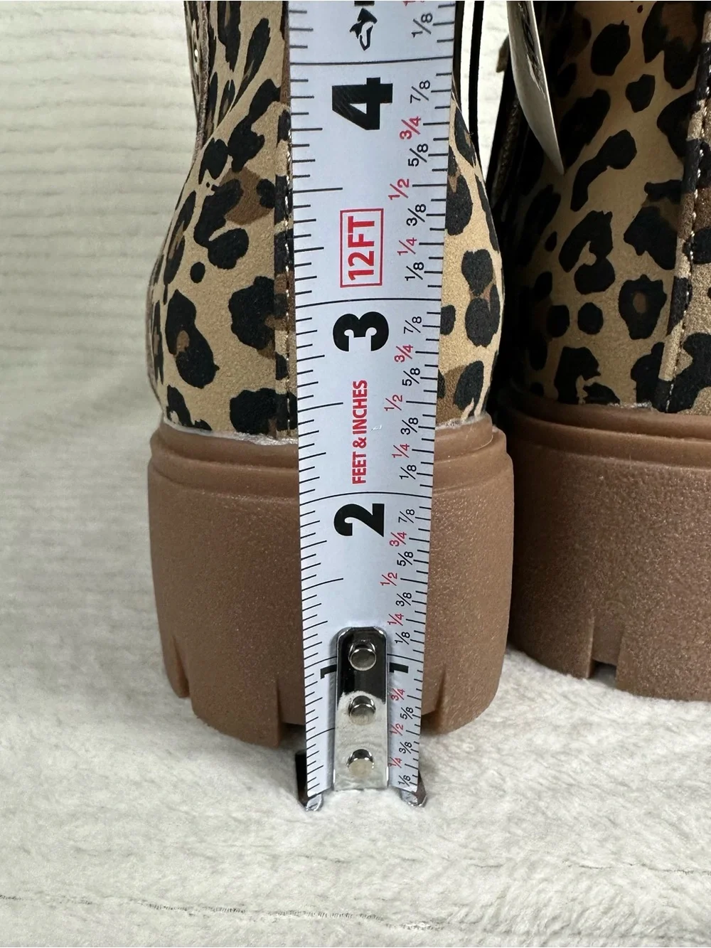 Thereabouts Little Girls Blakely Leopard Chunky Heel Boots NWT Size 3